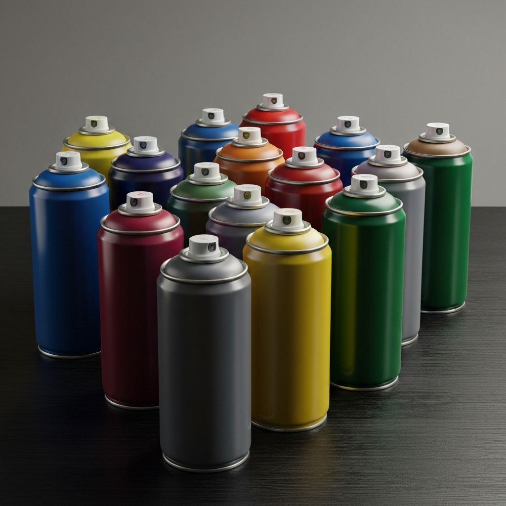 Custom aerosol spray paint cans